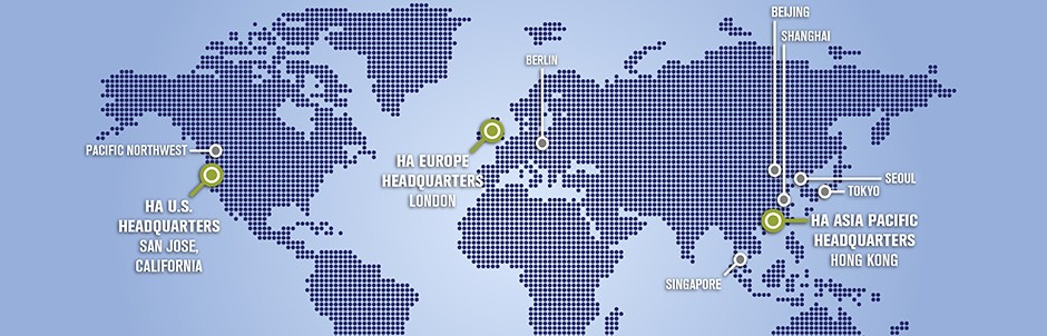 Global PR agency office map - The Hoffman Agency