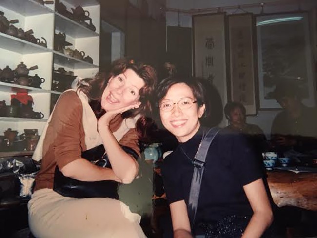 This photo captures Heather and me at a pottery place at YingKoo in Taiwan.